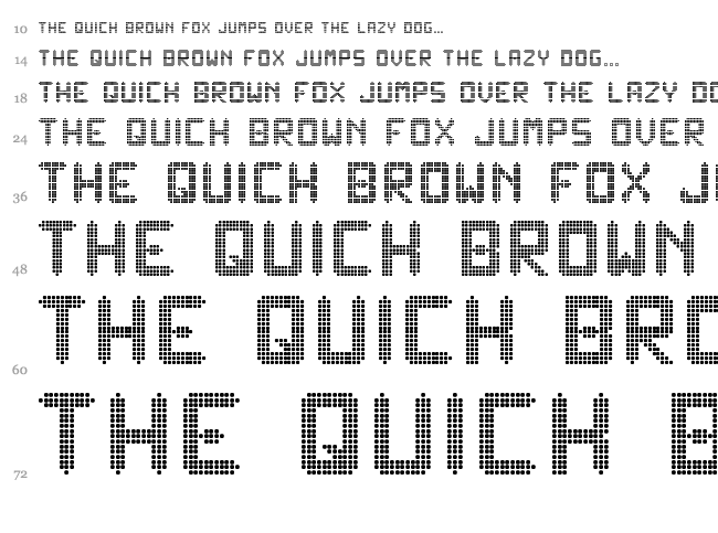 Ledisplayx TFB font waterfall